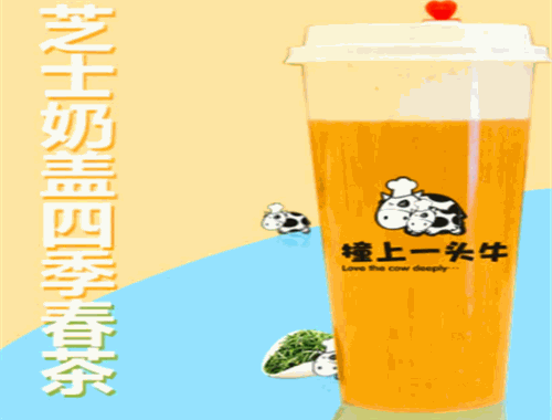 撞上一头牛奶茶