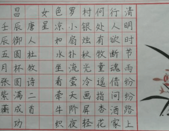 穿云硬笔书法