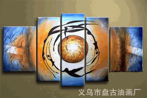 盘古油画