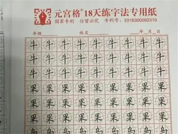 六棱格练字