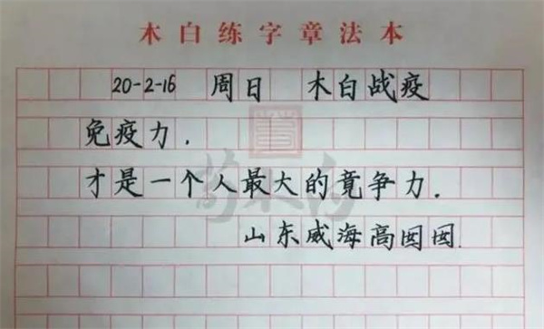 ​荀木白练字