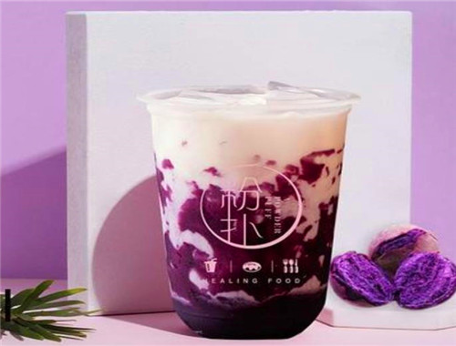 一粉扑奶茶
