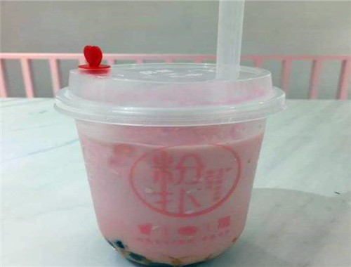 一粉扑奶茶