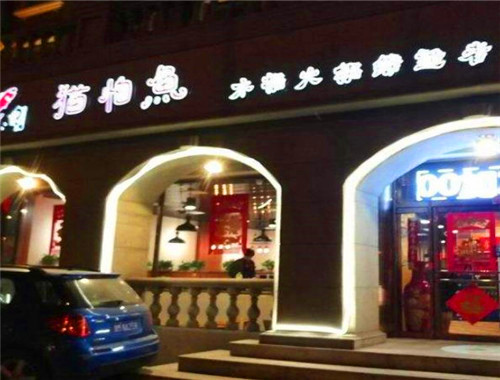 猫怕鱼木桶喷泉火锅