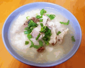 新鲜猪杂粥