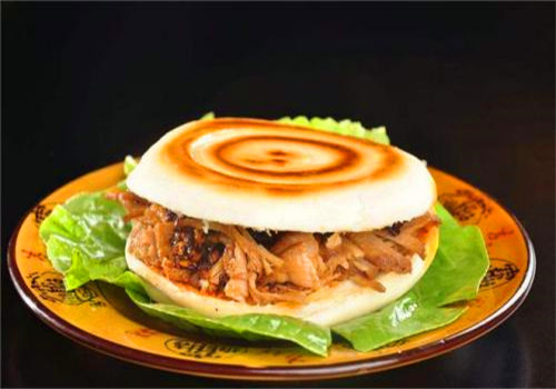 溢层楼脆皮肉夹馍