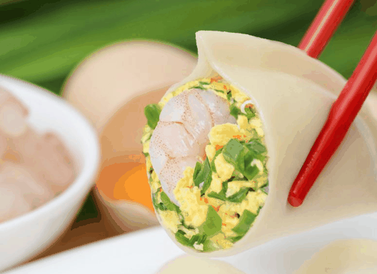 诱选虾仁水饺