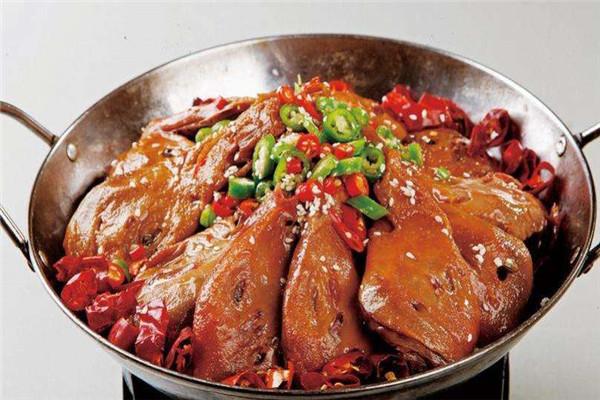 干锅辣鸭头