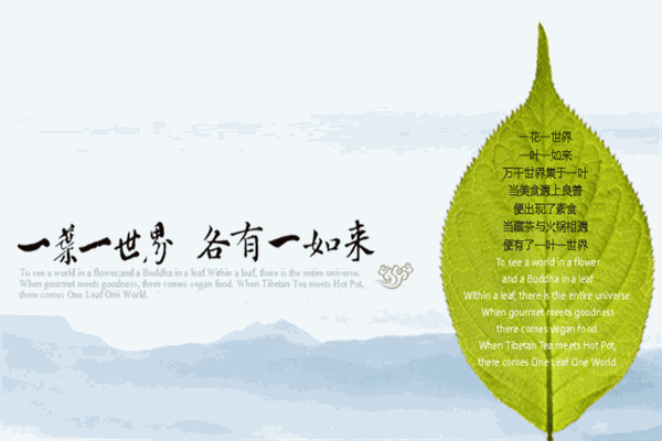 一叶一世界藏茶素火锅