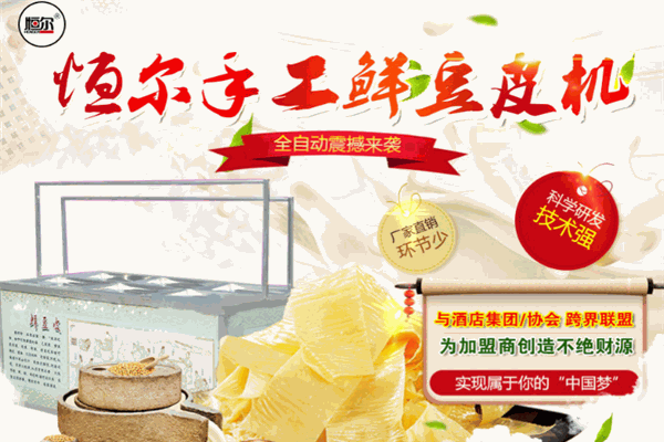 恒尔鲜豆皮机加盟