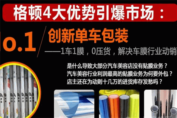 格顿汽车太阳膜加盟