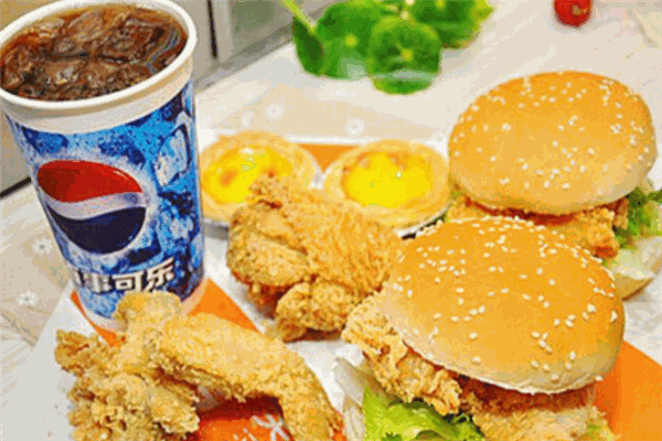 美食美味汉堡炸鸡