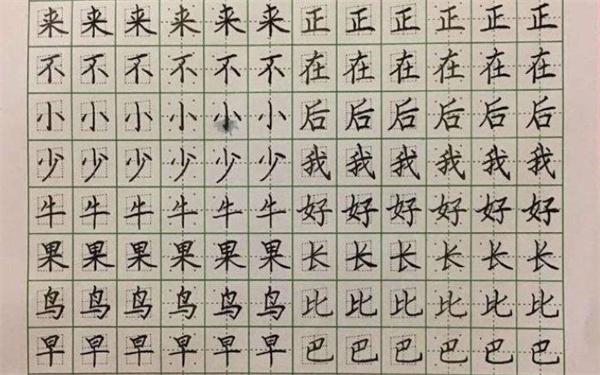 赵汝飞练字