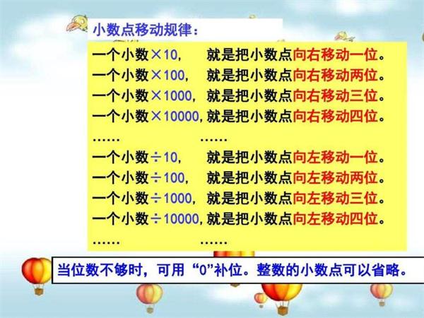 小数点数学