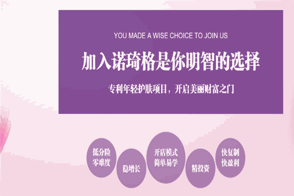 诺琦格皮肤护理加盟