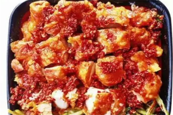 三味脆皮鸡烤肉拌饭