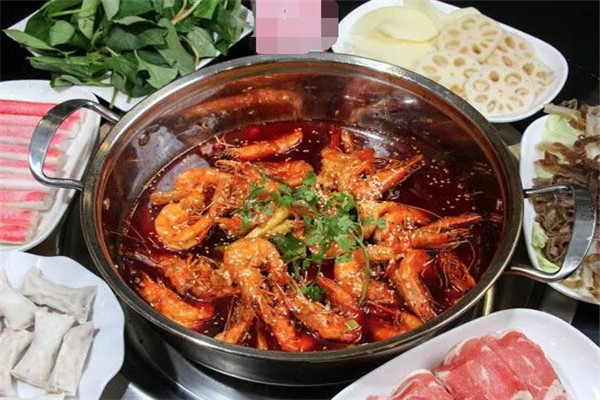麻辣涮虾火锅