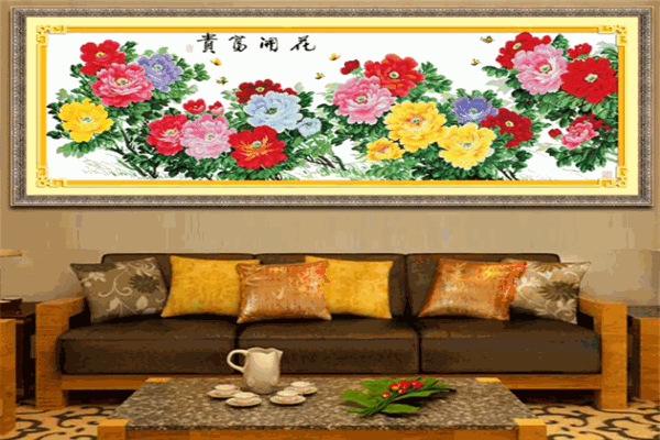 蓝天十字绣