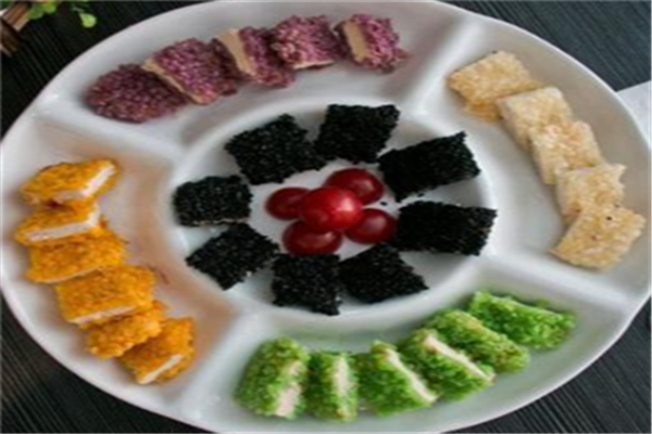 五彩走秀鸡排