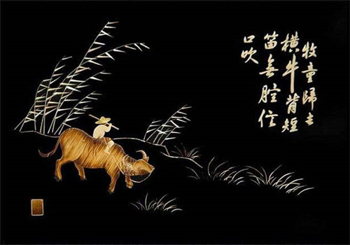 水淀风芦苇画