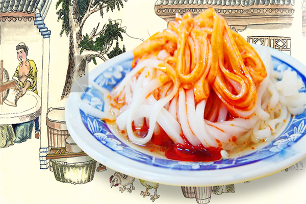 皮铺子赵家米皮肉夹馍