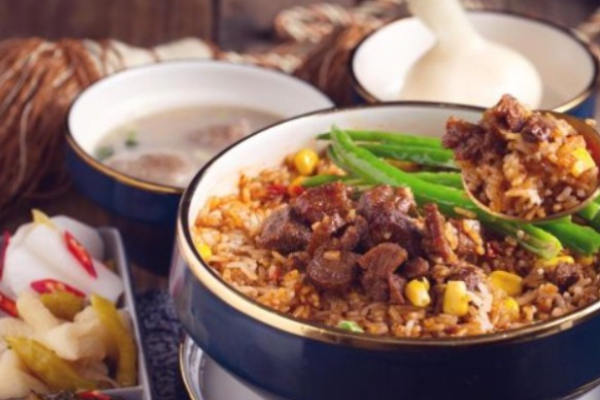 探舌牛油拌饭