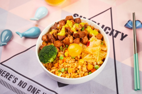 探舌牛油拌饭