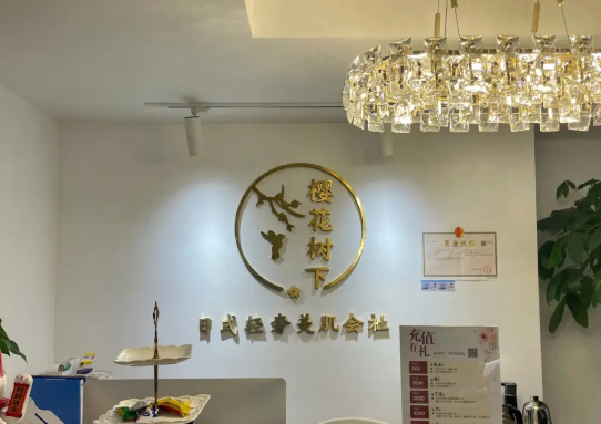 樱花树下美甲