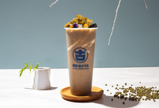 古阿古豆沙牛乳